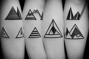 Mountain range triangles tattoo idea
