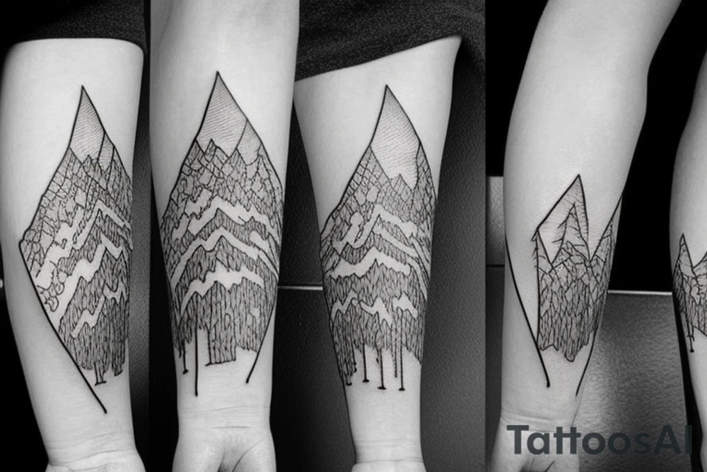 Mountain range tattoo idea