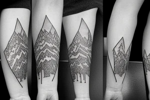 Mountain range tattoo idea