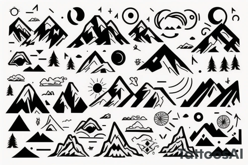 Mountain range tattoo idea