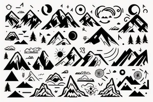 Mountain range tattoo idea