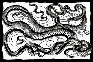 Snake that matches with an medusa tattoo idea