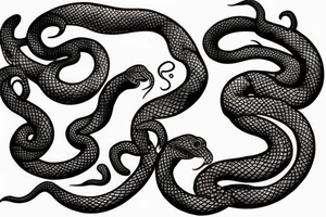 Snake that matches with an medusa tattoo idea