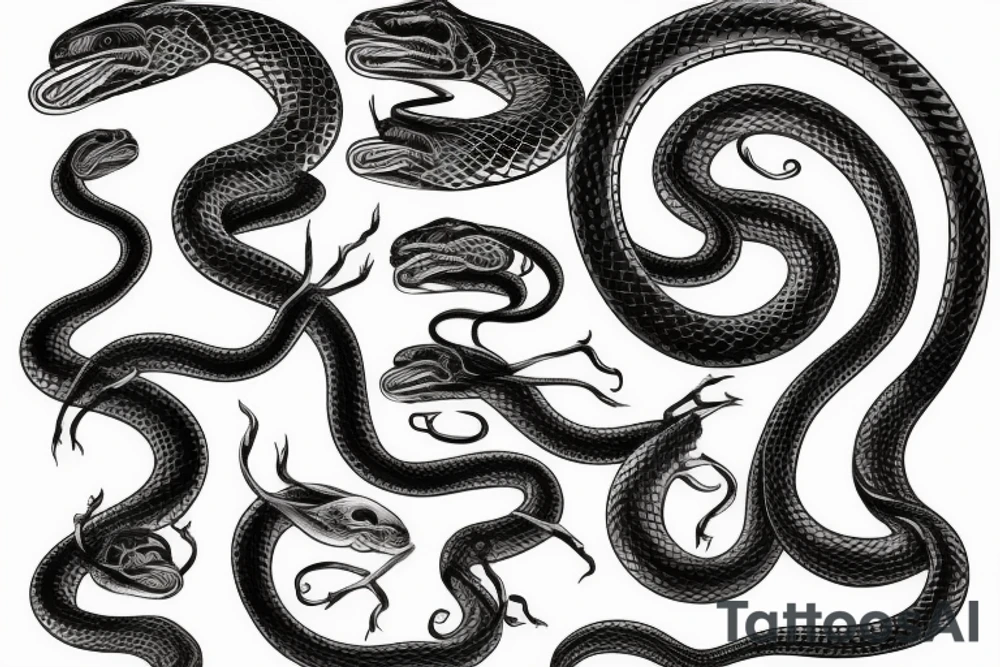 vertical snake tattoo idea