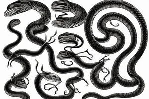 vertical snake tattoo idea