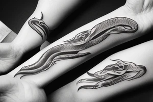 vertical snake tattoo idea