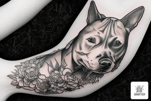Quiet Heavy Dreams album cover but with a dog instead of a horse tattoo idea