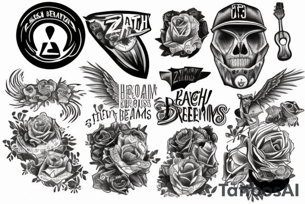 Zach Bryan 
Quiet Heavy Dreams tattoo idea