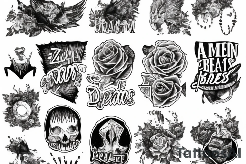 Zach Bryan 
Quiet Heavy Dreams tattoo idea