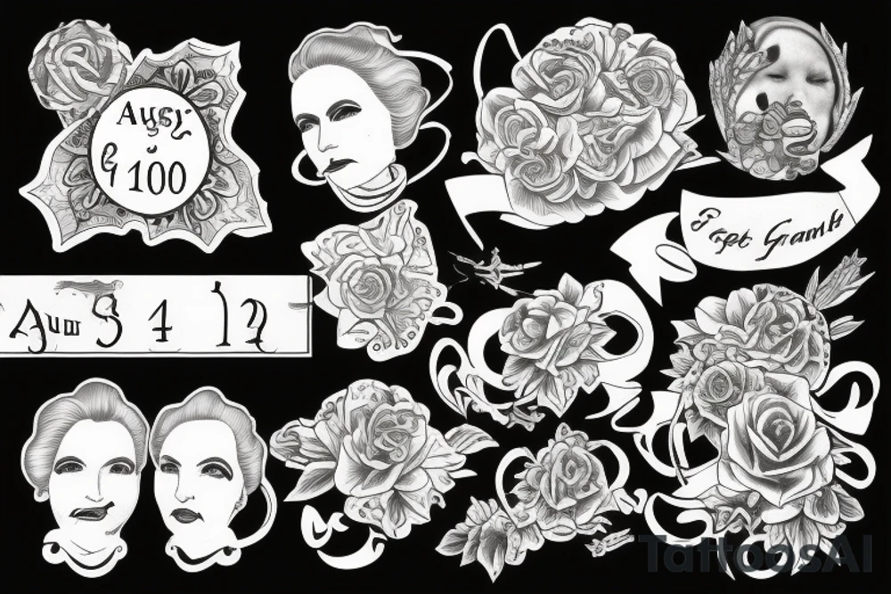 My great grandmother with her birth date August 18th 1920 tattoo idea