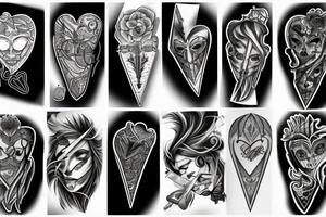 Dagger and heart tattoo idea