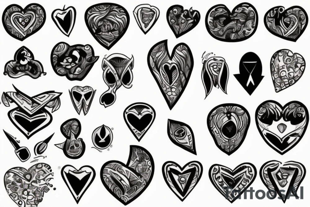 Dagger and heart tattoo idea