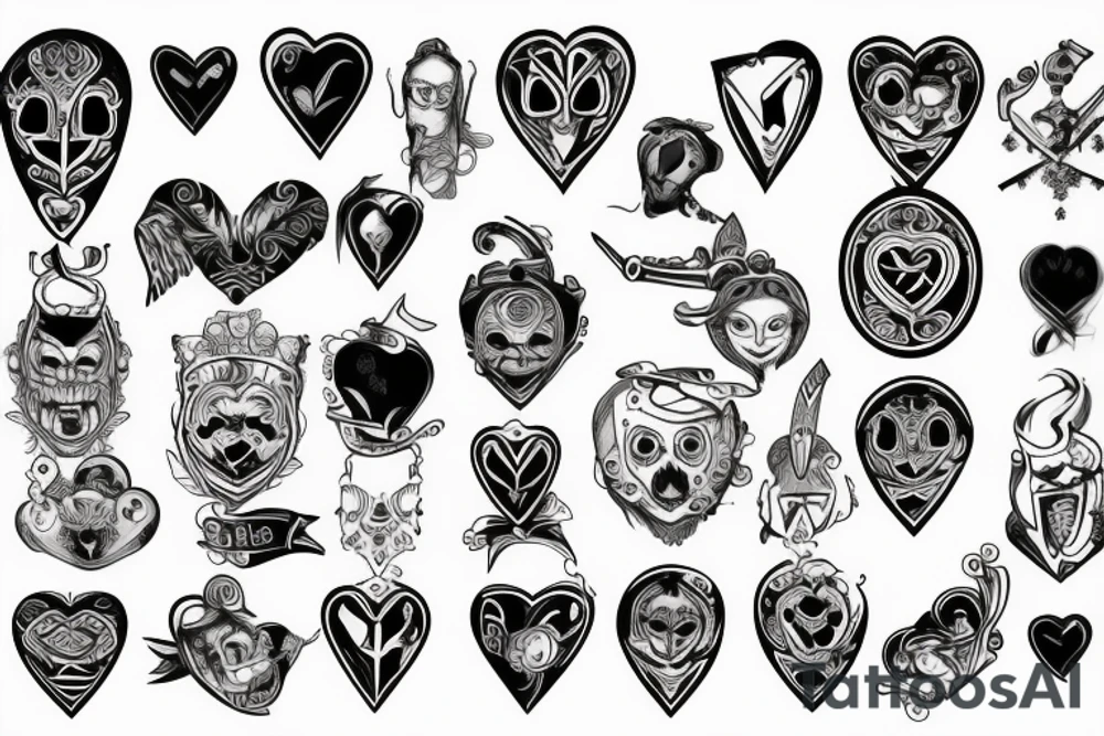 Dagger and heart tattoo idea