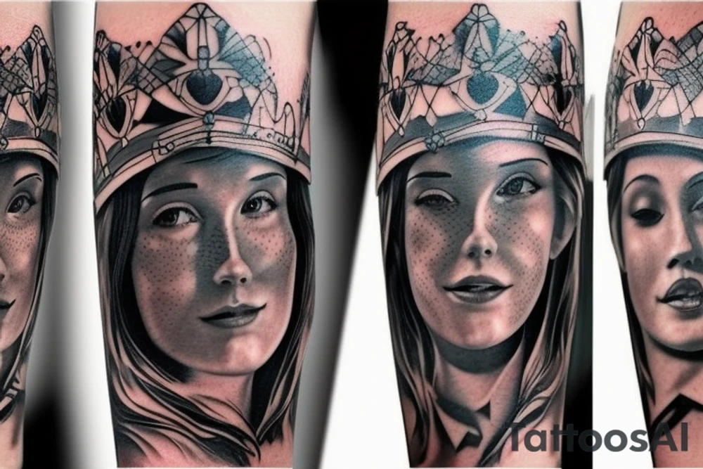 I would like a tattoo that covers my whole arm.  I would like a King Chess with 2 pawns looking in a mirror. tattoo idea