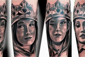 I would like a tattoo that covers my whole arm.  I would like a King Chess with 2 pawns looking in a mirror. tattoo idea