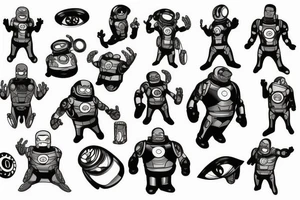 Minion in Iron man suit tattoo idea