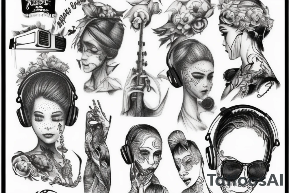 Music solace tattoo idea