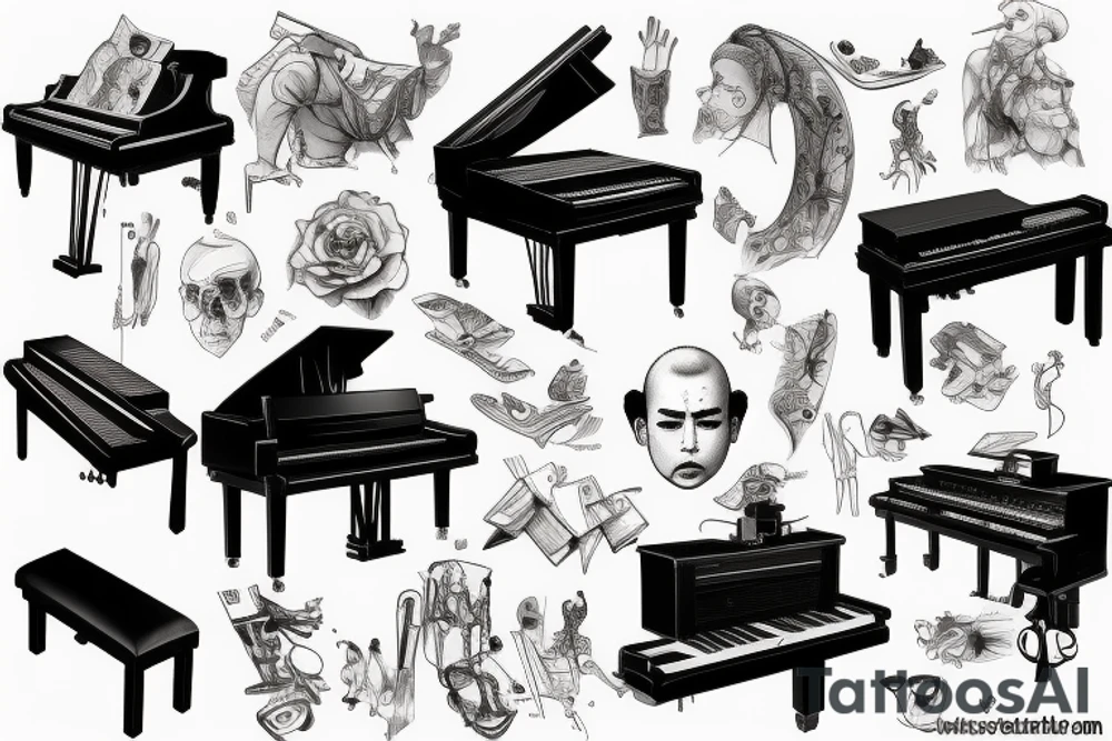 Piano tattoo idea