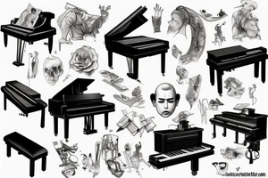 Piano tattoo idea