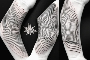 Abstract desert with sand dunes tattoo idea