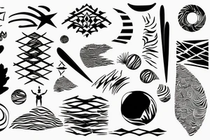 Abstract desert with sand dunes tattoo idea
