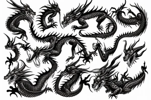 Girly dragon tattoo idea
