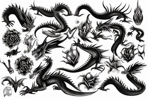 Girly dragon tattoo idea