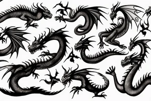 Girly dragon tattoo idea