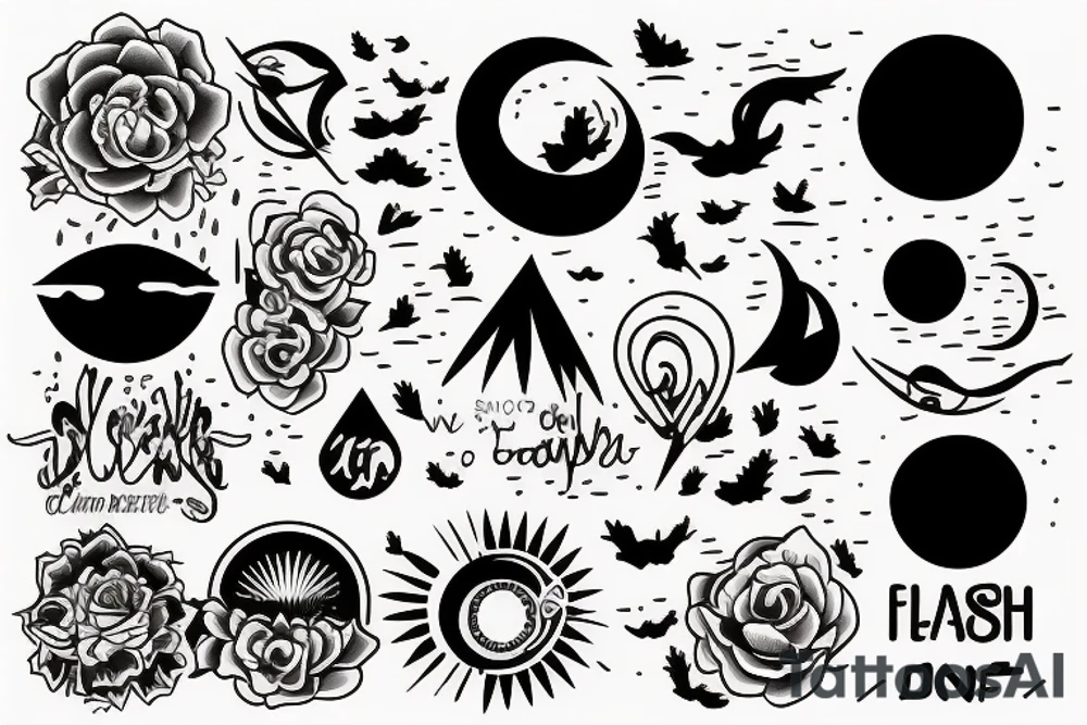 watch the sunrise, sunset same day tattoo idea