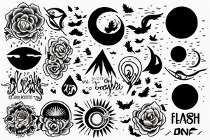 watch the sunrise, sunset same day tattoo idea