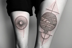 watch the sunrise, sunset same day tattoo idea