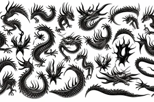 Girly dragon tattoo idea