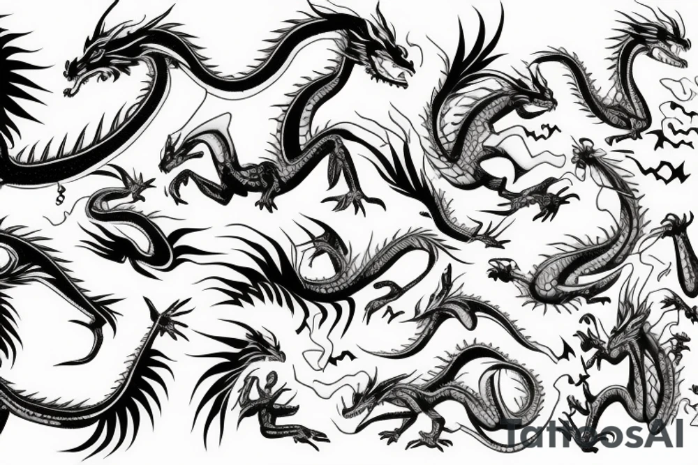 Girly dragon tattoo idea