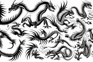Girly dragon tattoo idea