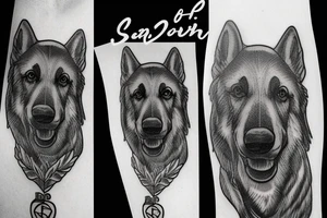german shepherd tattoo idea
