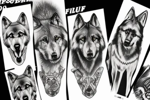 german shepherd wolf tattoo idea