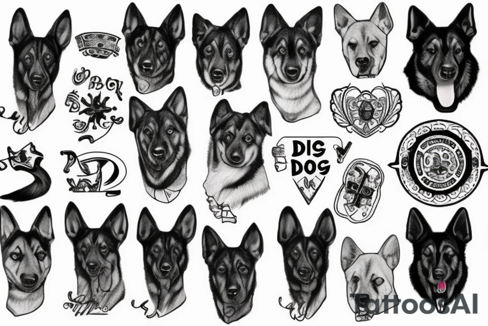 gsd dog tattoo idea