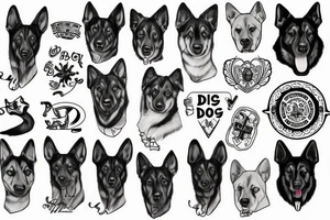 gsd dog tattoo idea