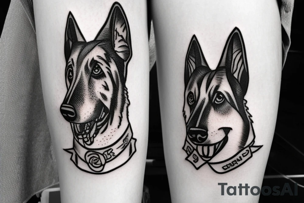 gsd dog tattoo idea