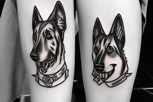gsd dog tattoo idea
