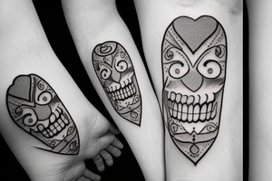 Dental brace, camper , heart, handball tattoo idea
