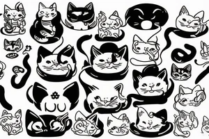 Lucky cat tattoo idea
