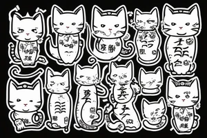 Lucky cat tattoo idea