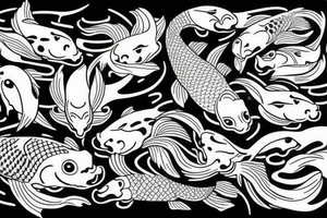 Aries, upstream swimming koi, lotus, owl tattoo idea
