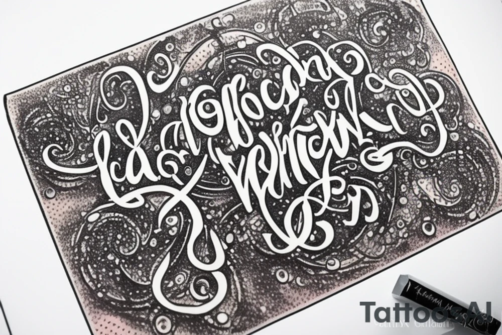 In typewriter font, quote "veni, vidi, vici" with galaxy art surrounding it tattoo idea