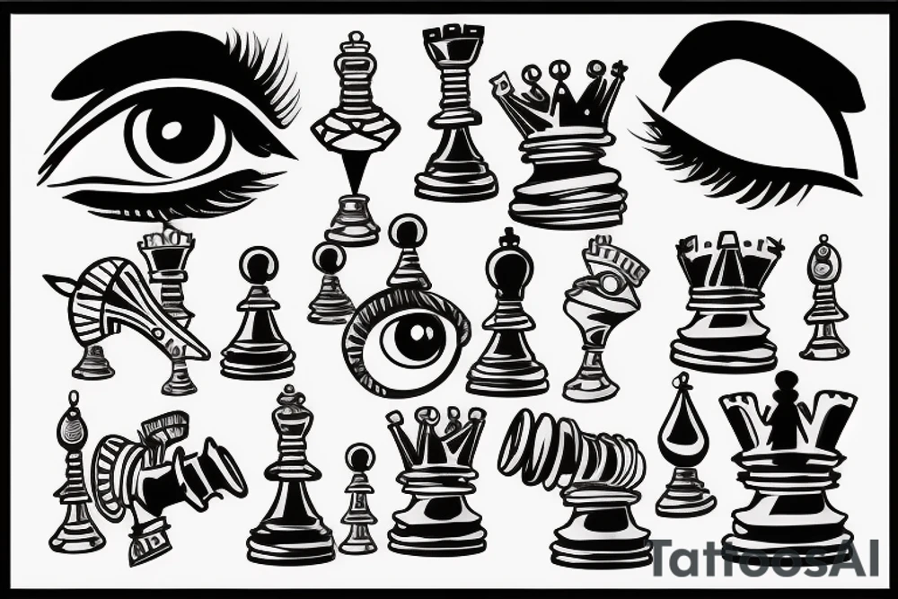 Eye chess tattoo idea