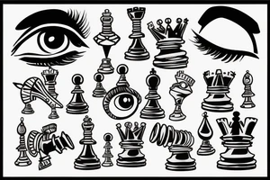 Eye chess tattoo idea