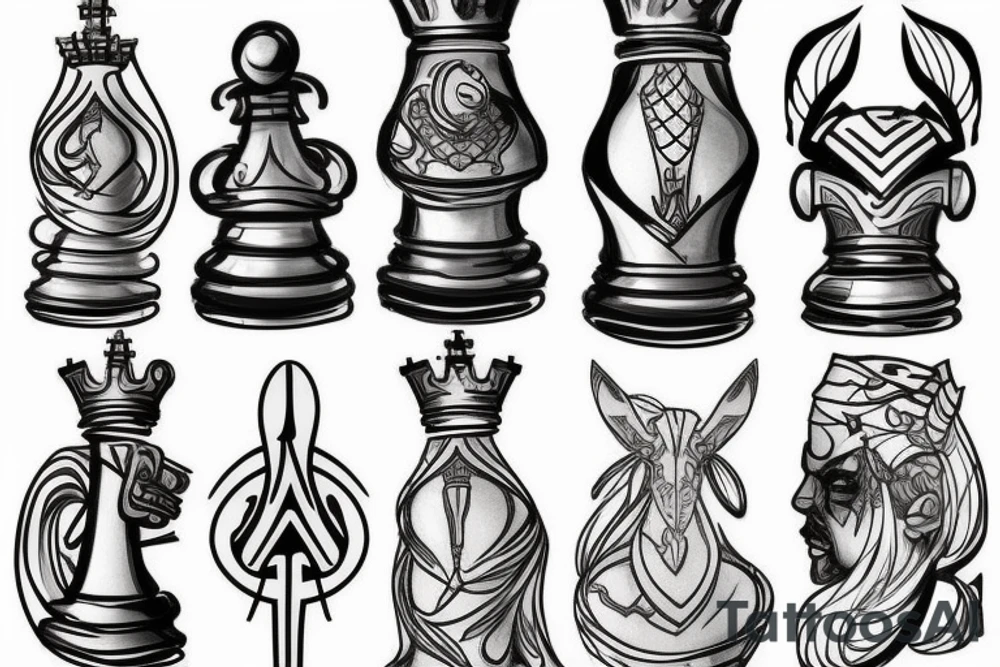 Chess piece tattoo idea