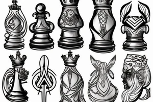 Chess piece tattoo idea