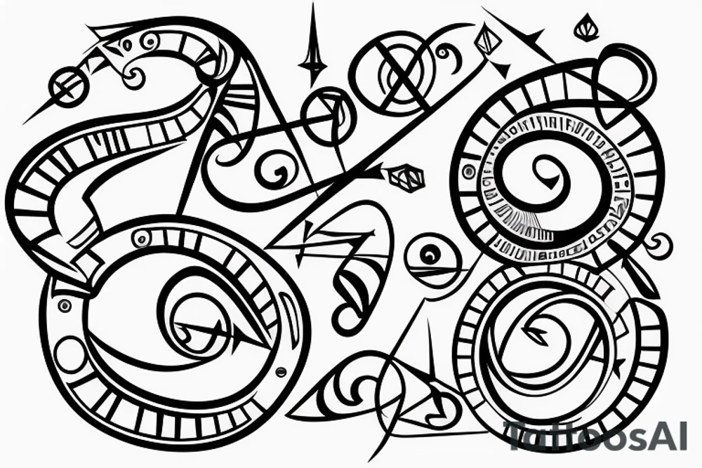 DNA strand tattoo idea